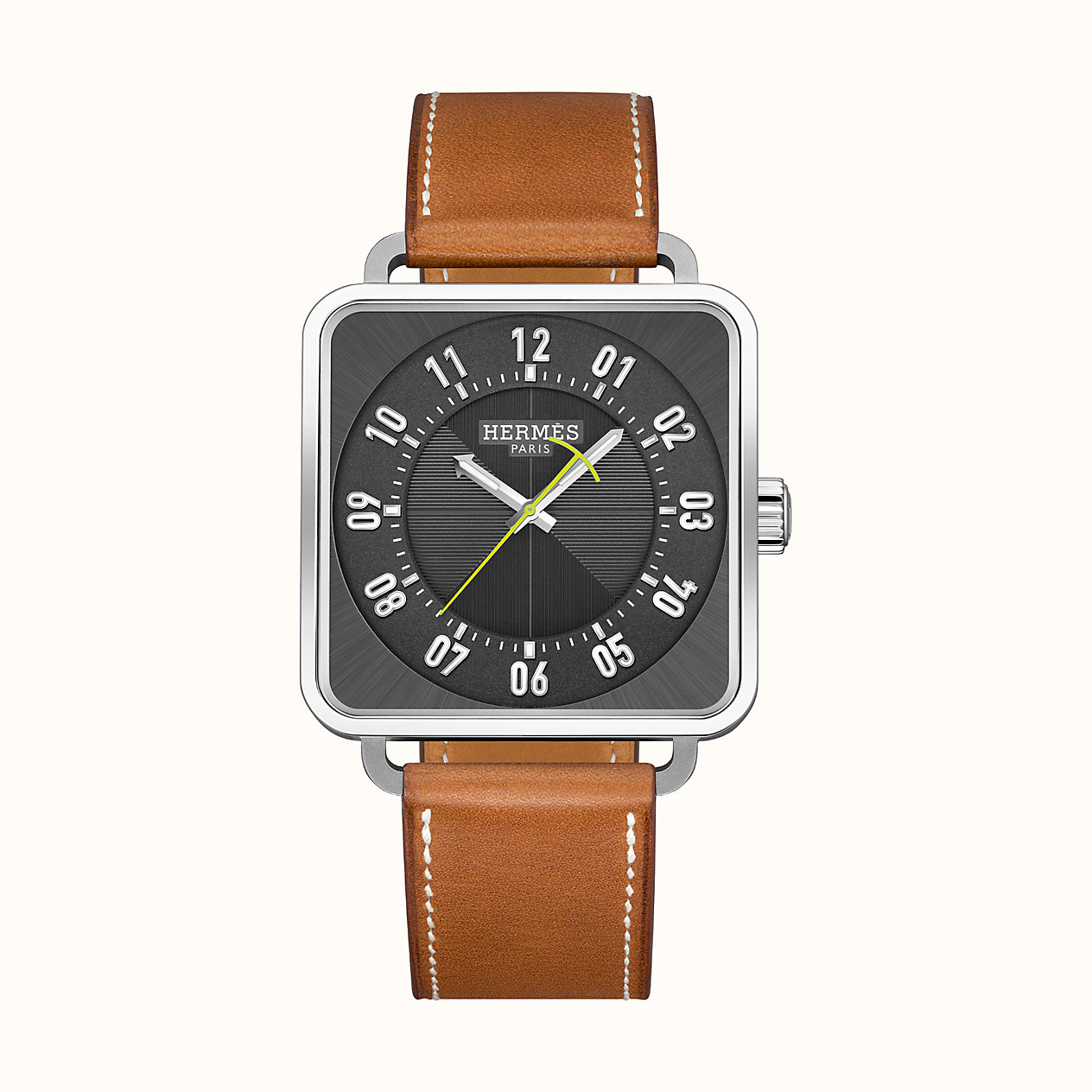 에르메스 Carre H watch, 38 x 38 mm W045778WW00